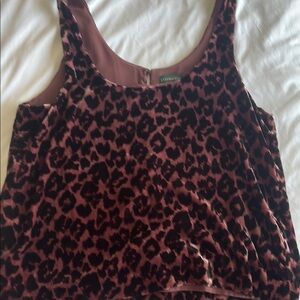 J Crew Leopard Print Velvet Top